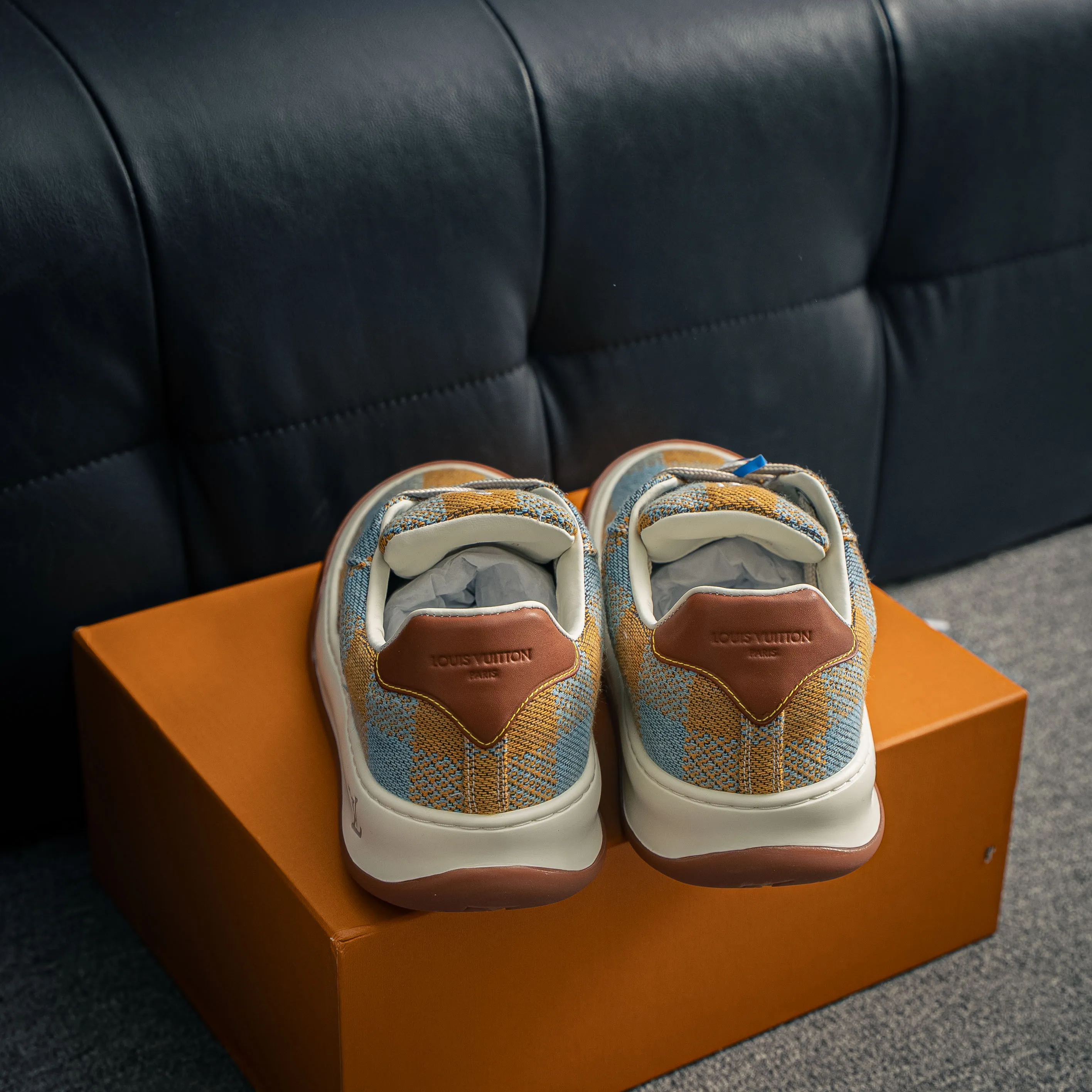 LV tilted ， Shoes，Sneakers， Shoes，Skate Shoes~~ Sneakers， LV Shoes ， Cushioning TPU Vuitton ，